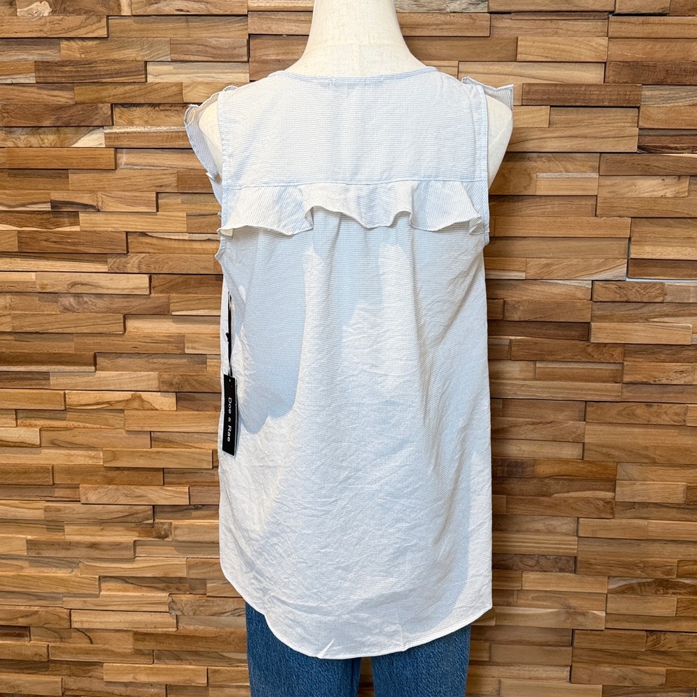 Doe & Rae Green & White Grid Twist-Front Tank - Picture 4 of 6